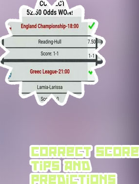 Perfect correct score prediction